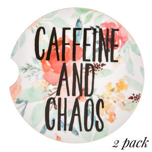 Final price Caffine and chaos car coasters